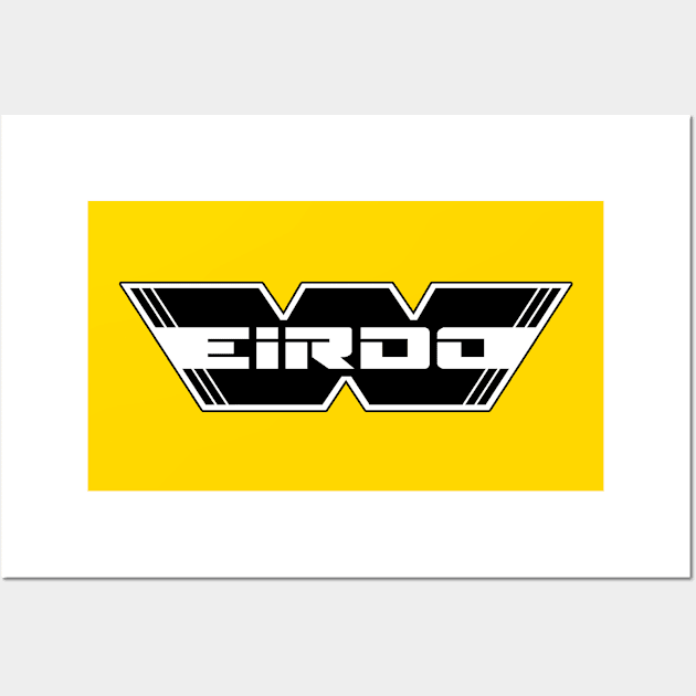 WEIRDO - Logo - Black with white lettering - Yellow Wall Art by hector2ortega